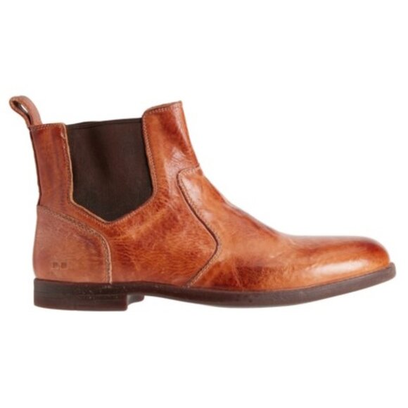 BEDSTU Vasari Men\'s Chelsea Leather Boots, Cognac, New with Box main image 3